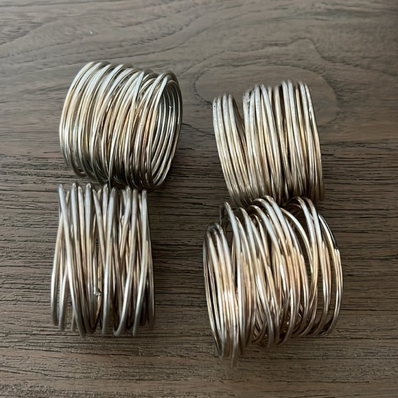 Lenox Napkin Rings Set of 4 Tin Can Al New in Box - Picture 1 of 6